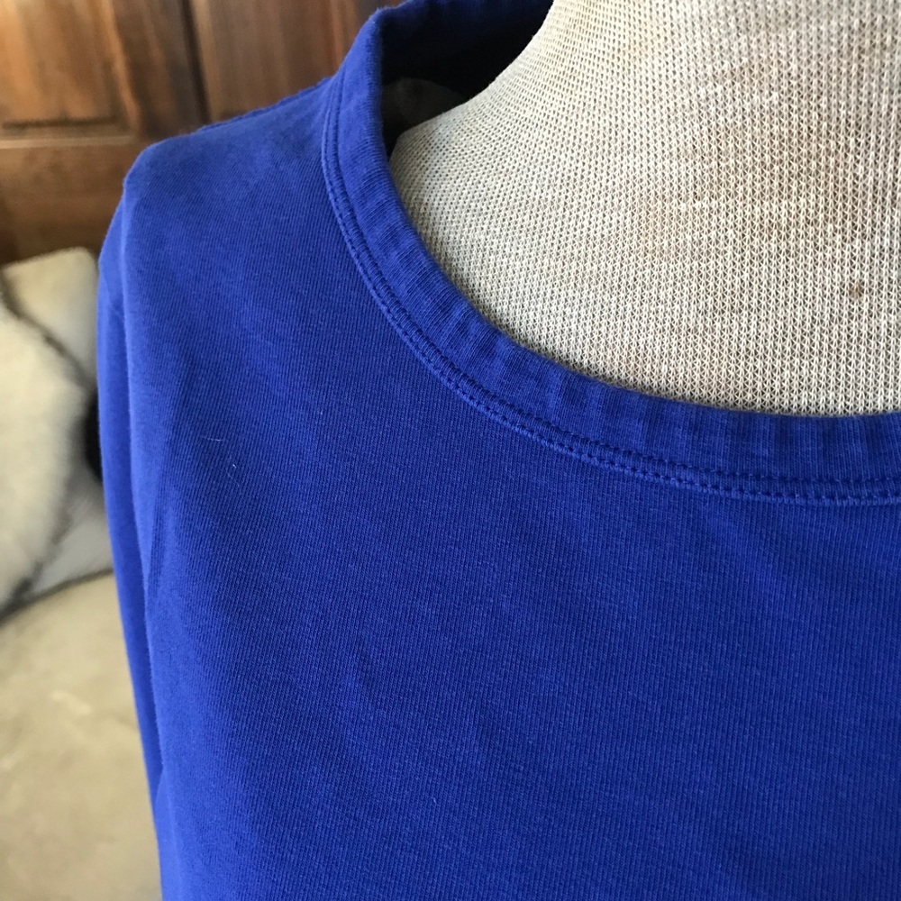 Macy’s Style & Co Cobalt Blue Long Sleeve Tee, M - Picture 3 of 6